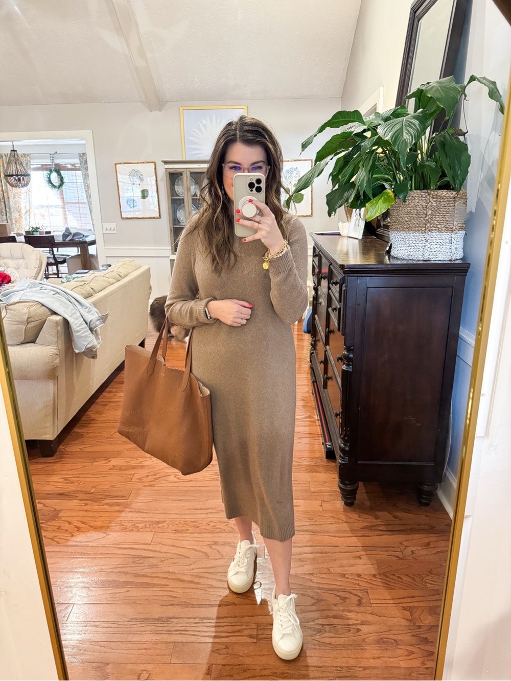 J. Crew Factory Camel Sweater Dress